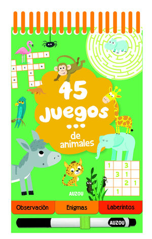 45 JUEGOS CON ANIMALES.  AUZOU.